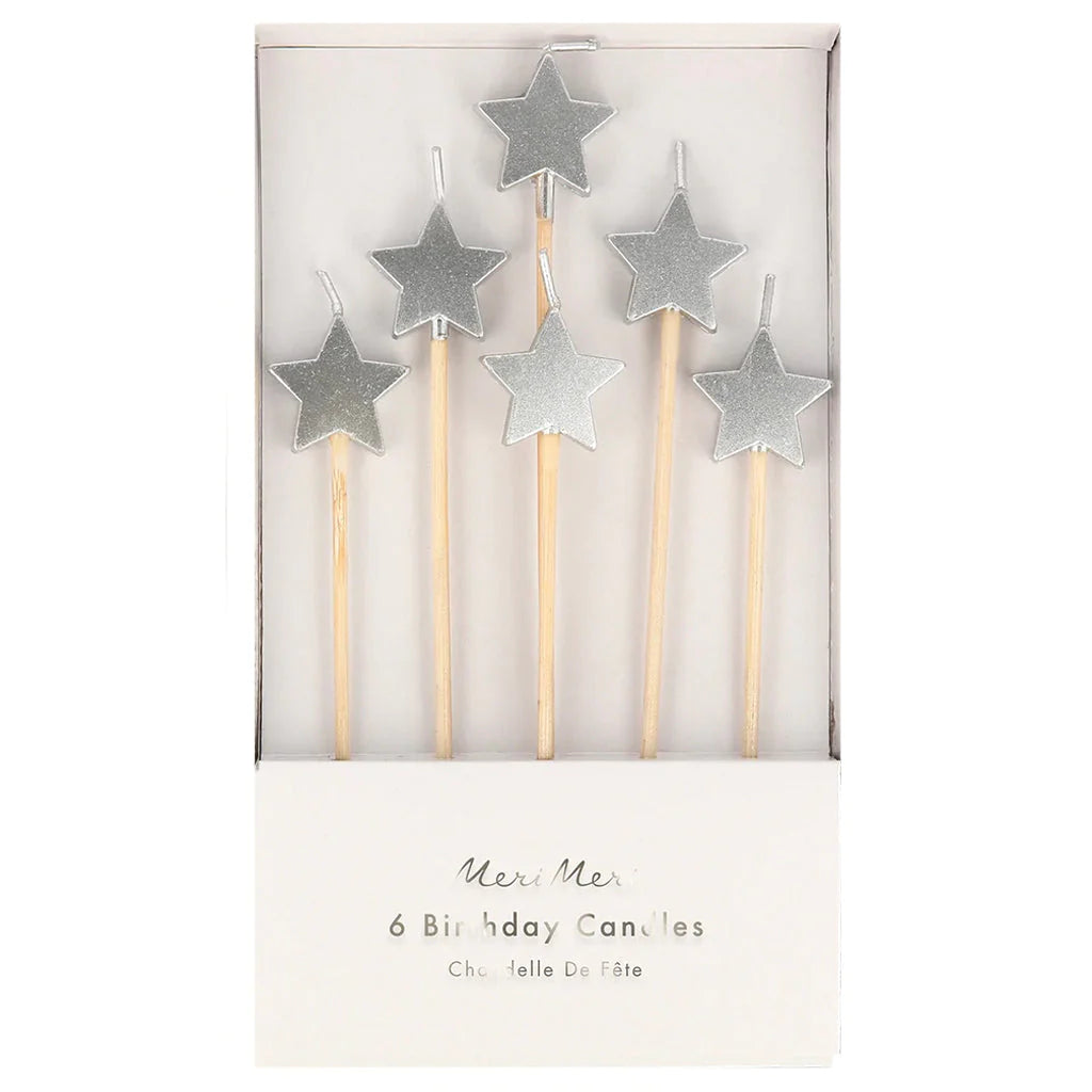 Meri Meri | Silver Star Candles